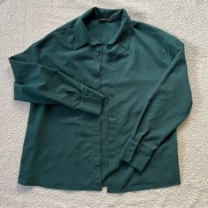 Women’s Button Up Green Blouse